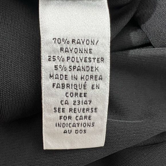 Talbots Dress Womens L Black Sheath Maxi Sleeveless Knit Closet Staple Longline - Picture 6 of 8